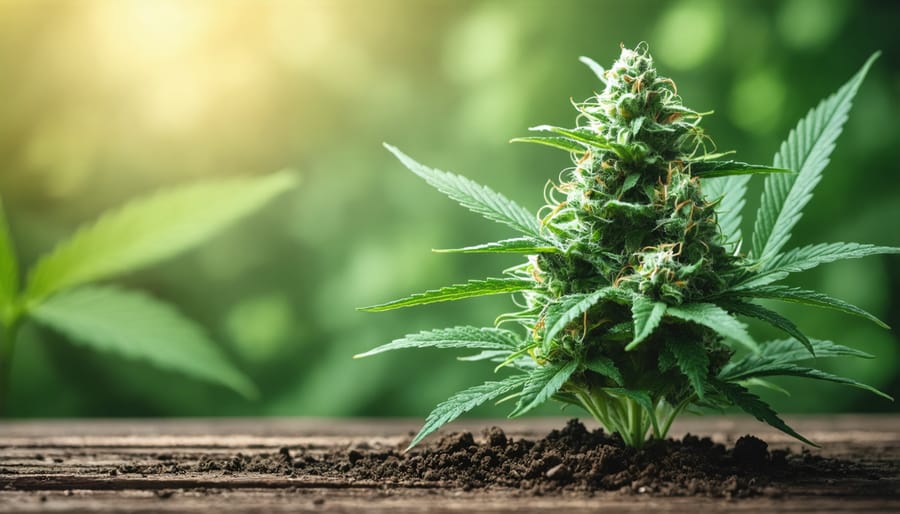 Business professionals meeting in modern office discussing cannabis technology investment opportunities